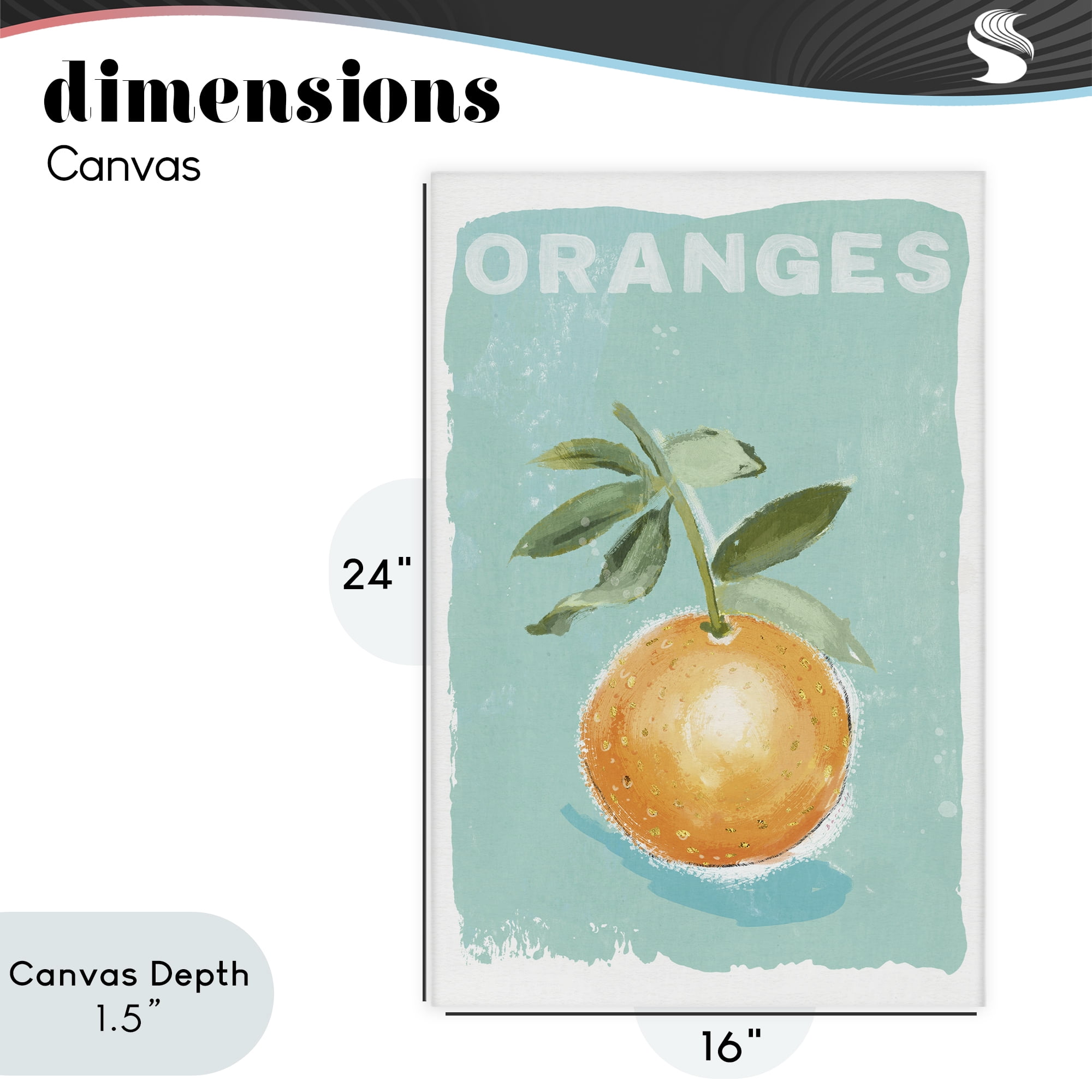 Stupell Industries Orange Twist Motif Canvas Wall Art, design by Chad Barrett