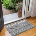 thumbnail image 2 of Black Geometric Striped Pattern Door Rugs,Washable Non Slip Door Mats Indoor,Decorative Door Mats,Entry Mat Indoor for Entrance,Bedroom,Kitchen,Bathroom,17"x30", 2 of 6