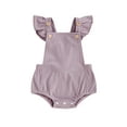 thumbnail image 2 of Musuos Baby Girl Summer Overalls Romper 3M 6M 12M 18M Solid Color Corduroy Ruffles Jumpsuit Newborn Infant Cute Clothes, 2 of 9