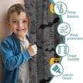 thumbnail image 3 of Blackout Kids Curtains,Gray Halloween Pumpkins Bats and Faces Childrens Insulated Curtains Set Of 2,Bedroom Essentials,Toddler Room Decor 42"x54", 3 of 5