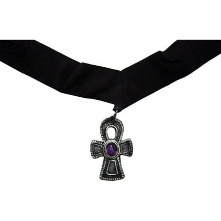 - Velvet Cross Choker with Purple Gem Adult Halloween Accessory