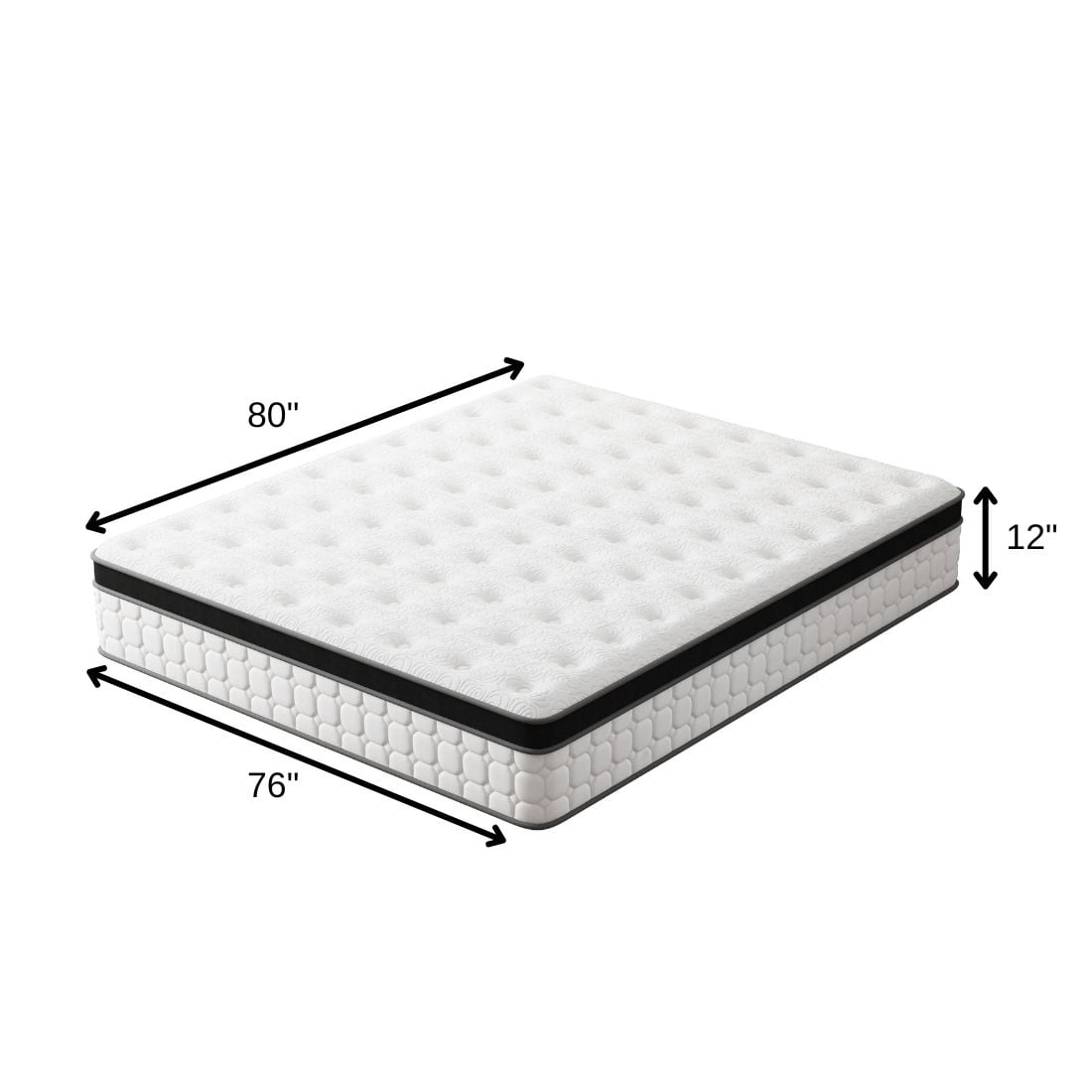 12" King Gel Memory Foam Hybrid Mattress