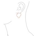 thumbnail image 3 of Bling Jewelry Womens Simple Large Thin Tube Endless Clover Flower Shaped Hoop Earrings Rose Gold Sterling Silver 1.5 Inch, 3 of 6