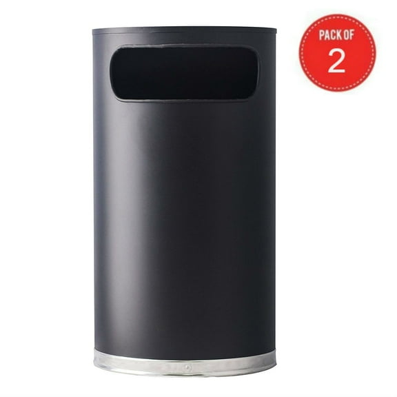 Witt Industries 9HR-BK Indoor Half Round Series Receptacle, Black Finish (Pack of 2)
