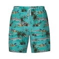 thumbnail image 4 of Lsque Mens Swim Trunks Hawaii Palms Pattern - Bathing Suit Compression Liner - Beach Swim Shorts Swimwear - (S-3XL) - Stretch Quick Dry -Small, 4 of 9