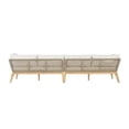 thumbnail image 4 of Cypress Teak Wood 128" Sofa with Beige Color Rope Design, 4 of 5