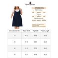 thumbnail image 6 of Unique Bargains Women's Plus Size Adjustable Straps Denim Bib Overall Dress Jumper 2X Black Blue, 6 of 6