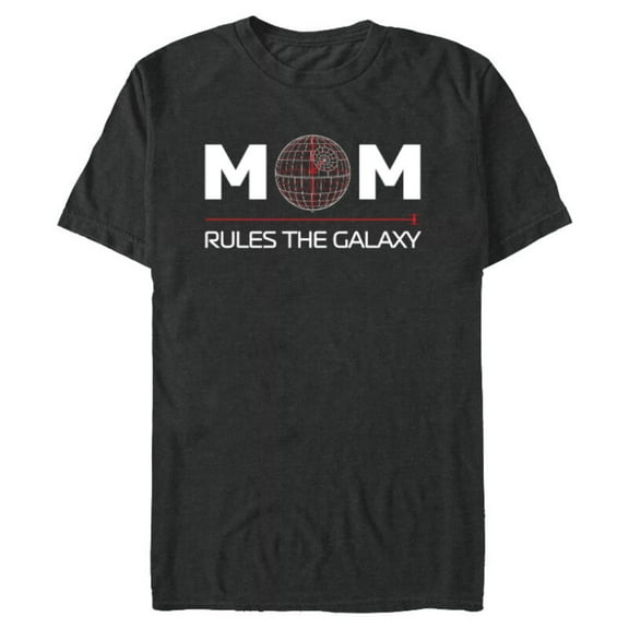 Star Wars Mom Rules the Galaxy Family Birthday Mother’s Day - Short Sleeve Blended T-Shirt for Adults - Customized-Dark Heather