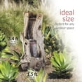 thumbnail image 4 of Alpine Corporation Outdoor 3-Tier Tree Trunk Water Fountain with LED Lights, 4 of 12