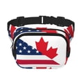 thumbnail image 1 of Easygdp USA Canada Flag Fanny Packs para Mujeres y Hombres, Bolsa de Cinturón, Bolsos de Cruz para Trabajo/Correr/Senderismo, 1 of 9