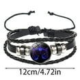 thumbnail image 2 of Adjustable 12 Zodiac Guardian Bracelet - Serene Manifestation Leather Cuff for Constellation Lovers, Glow in the Dark Spiritual Jewelry Gift for Women & Men, 2 of 3