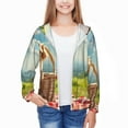 thumbnail image 3 of Cauagu Adorable Puppy Basket Print Sun Protection Jacket for Teen,Full-Zipper Long Sleeve Sun Shirts with Pockets UV Hoodie Shirts Outdoor Athletic Jacket-XX-Large, 3 of 7