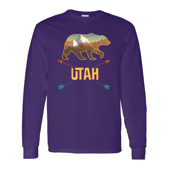 Inktastic Utah Vacation Bear Silhouette Long Sleeve T-Shirt