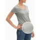thumbnail image 4 of Camiseta Shirt GAP con cuello en V favorita para mujer, color gris jaspeado, XXL, 4 of 4