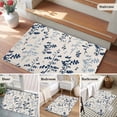 thumbnail image 5 of Blue Botanical Entryway Rug 2'x3'&nbsp; Non Slip Front Door Mats, Rustic Country Spring Floral Summer Leaf Entrance Rugs Indoor Outdoor Carpet, Washable Floor Mats Small Area Rug for Bedroom Kitchen, 5 of 8
