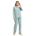 thumbnail image 5 of GLOBAL Womens Flannel Cotton Pajama Set Long PJs Flannel Loungewear Sleepwear,Size S-3XL, 5 of 5