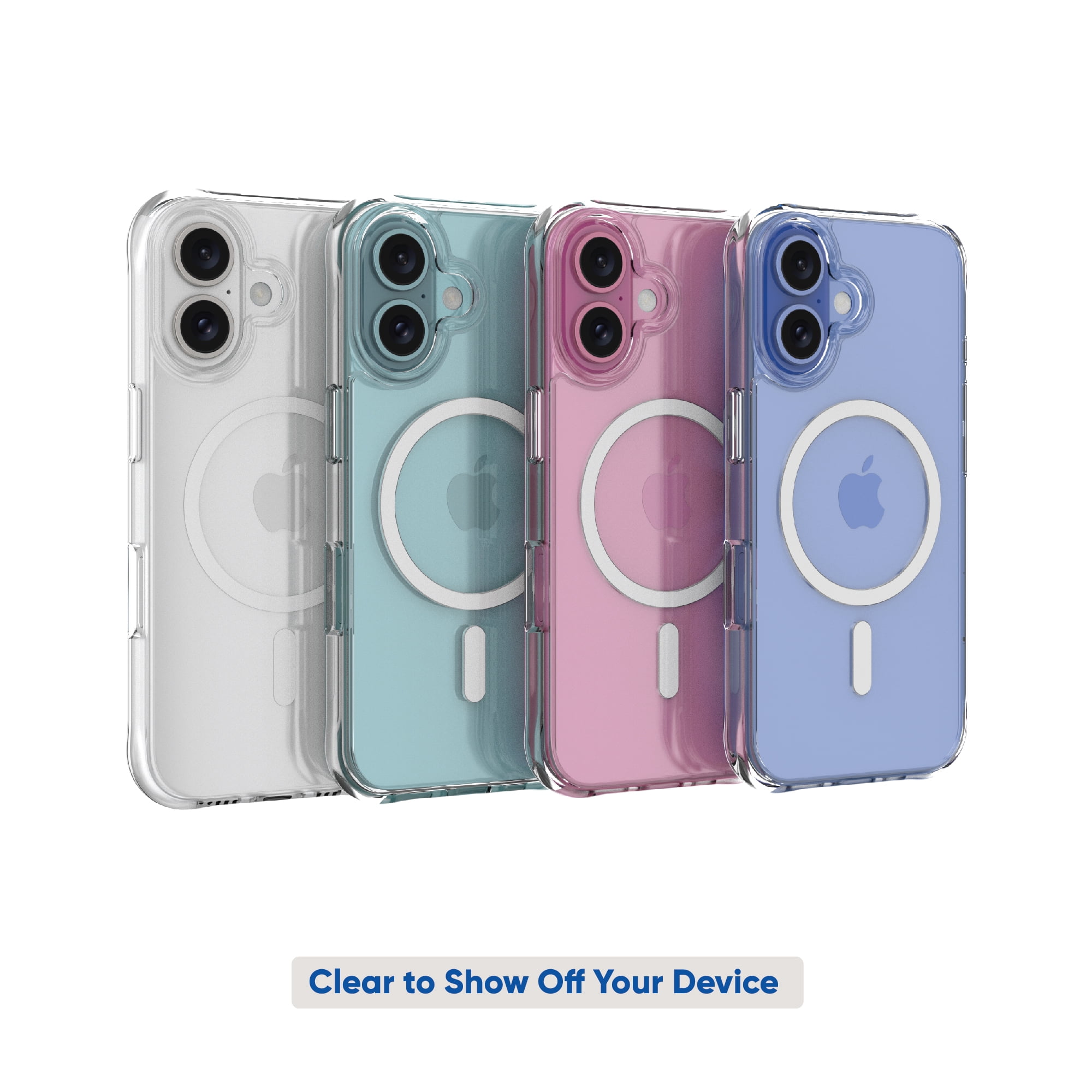 onn. MagSafe Compatible Phone Case for iPhone 16 - Clear