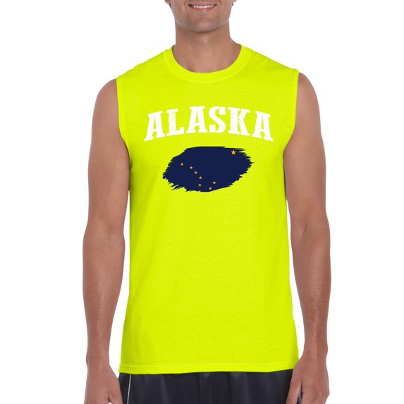 Mens Alaska Flag Ultra Cotton Sleeveless T-Shirt