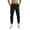 Black, variant on Men's Lanyard Casual Cargo Pants - Loose Fit, American Large Size, Polyester, All Seasons, XS-XL Sizes, Solid Color, Trendy for Outdoor/Sports Fashion