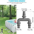 thumbnail image 3 of Pool Hose Connector, Y-Joint Pool Hose Connector 1.5"&1.25" to 1.5"&1.25" for Filter Pumps & Pool Hoses, Leak-Proof, Durable Pool Maintenance Accessory, 3 of 4
