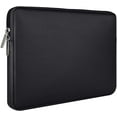 thumbnail image 1 of RAINYEAR 15 Inch Laptop Sleeve Soft PU Leather Case Protective Water Resistant Zipper Padded Cover Carrying Computer Bag Compatible with 15.4 MacBook Pro Retina Touch Bar Model A1707 A1990 (Black), 1 of 7