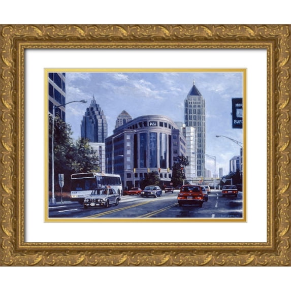 Braithwaite, Bruce 14x11 Gold Ornate Wood Framed with Double Matting Museum Art Print Titled - Pershing Point