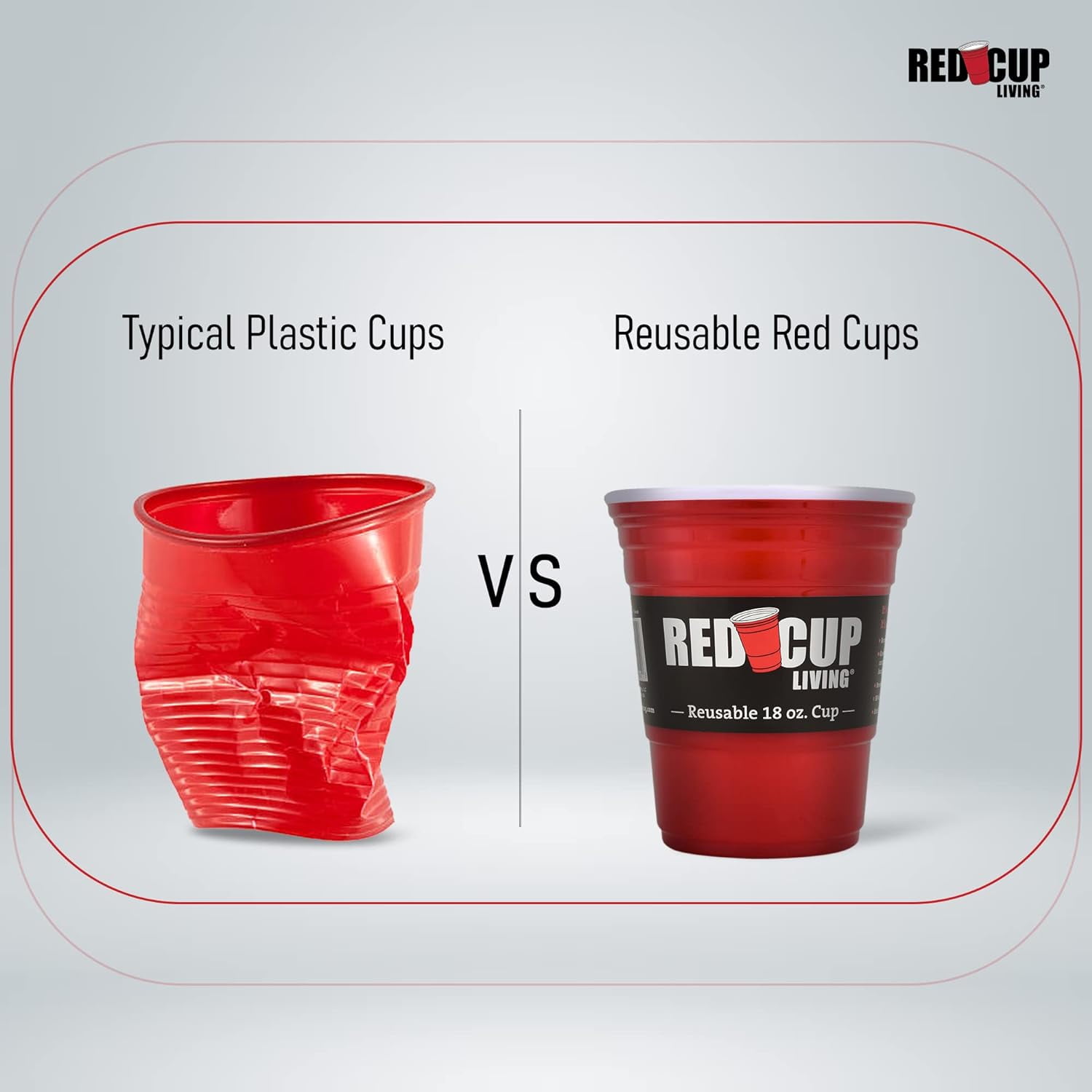 Red Cup Living Reusable Red Plastic Cups, 18 oz Cup - Set of 4, 1 - Kroger