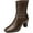 Brown, variant on Womens Cinnamon Faux Leather Comfort Insole Dress Boots