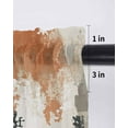 thumbnail image 6 of Vintage Sage Green Orange Curtains 45 Inch Length, Sheer Curtains for Bedroom Living Room Window Modern Abstract Art Rod Pocket Voile Drapes Kitchen Curtains Small Half Window 42"x45" 2 Panels, 6 of 7