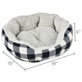 thumbnail image 2 of Vibrant Life Small Cuddler Pet Bed with Bolstered Sides, Black Buffalo Plaid, 2 of 5