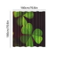 thumbnail image 3 of Waterproof Clover Shower Curtain Bathroom Decoration Polyester Curtain Bath Accessory Green 180x180cm, 3 of 5