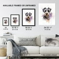 thumbnail image 3 of Schnauzer Lovers Gift Watercolour Pet Portrait Painting Artwork Large Wall Art Poster Print Thick Paper 18X24 Inch, 3 of 5