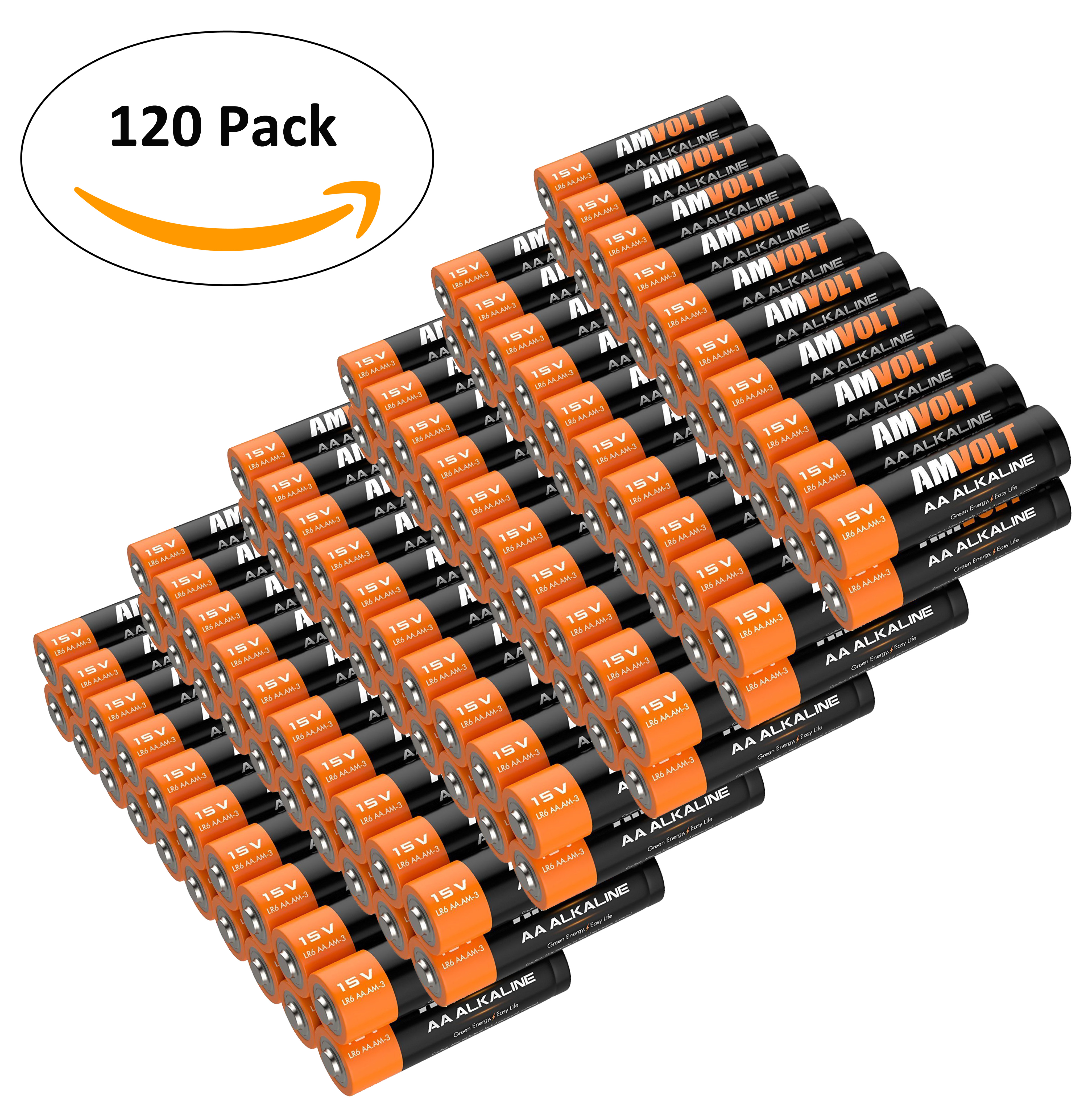 120 Pack AA Batteries [Ultra Power] LR6 Alkaline Battery 1 ...