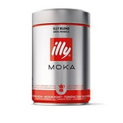 illy Medium Roast Ground Moka Coffee for Stovetop Coffeemakers, 8.8 ounce can