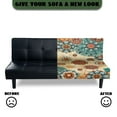 thumbnail image 4 of Yuyamidu Boho Mandala Futon Cover Armless Sofa Covers Non Slip Armless Futon Bed Cover with Elastic Edge Easy to Install Rv Jackknife Sofa Covers Gift for Holiday, 4 of 8