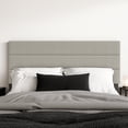 thumbnail image 4 of Home Design Etta Twin Upholstered Headboard with Channel Tufting and Foam Padding, Warm Gray, Easy assembly, 4 of 6