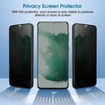 thumbnail image 3 of ZYQEEE 2 Pack Privacy Screen Protector for Samsung Galaxy S23 6.1 inch, Anti-Spy Tempered Glass, Bubble-Free, Easy Install, 3 of 8