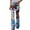 Purple, variant on LUOGENLI Female Casual Pants Women's Bootcut Distressed Flared Denim Print Casual Pants Flower Print Denim Jeans Womens Casual Pants Regular Fit Women Casual Pants Stretch Blue L