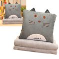 thumbnail image 2 of Funda de aire acondicionado 2 en 1 con almohada desmontable y calentadores de manos para una acogedora siesta en la oficina con temática de gatos, 2 of 8