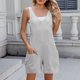 thumbnail image 2 of Romper de Color Sólido de las Mujeres, Nuevo Mono de Bolsillo con Encaje para Uso Casual Y de Fiesta, Traje Estirable con Cuello en V de Moda, Traje Diario, 2 of 9