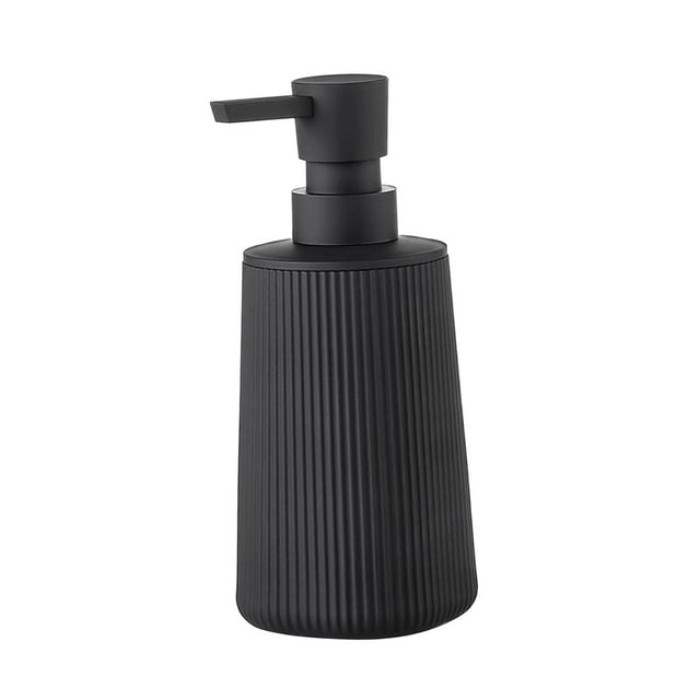 jifeng 13oz Liquid Soap Dispenser Empty Reusable for Body Wash Wash Room Countertop Black