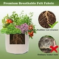 thumbnail image 5 of Thickened Breathable Non-Woven Fabric Plant Grow Bags for Vegetables, Heavy Duty Durable Gardening Bags for Potato, Radish, Cucumber, Indoor Outdoor Balcony Garden, 5 of 6