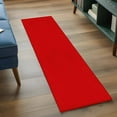 thumbnail image 4 of Christmas Red 2x6 Kitchen Runner Rug, Farmhouse Solid Red Color Modern Art Non-Skid Rubber Backing Large Rectangle Rugs - Living Room Bedroom Home Office, Indoor Floor Mat Carpets Washable Rug, 4 of 9