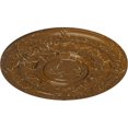 thumbnail image 3 of 33 7/8"OD x 1 3/8"P Dauphine Ceiling Medallion (Fits Canopies up to 13 1/4"), Hand-Painted Smokey Topaz Crackle, 3 of 6