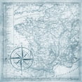 thumbnail image 2 of Grey, Jace 12x12 Gold Ornate Wood Framed with Double Matting Museum Art Print Titled - Full sea Bue map, 2 of 4
