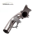 thumbnail image 1 of 10" LONG UNIVERSAL T3/T4 5 BOLT TURBO DOWNPIPE 90 DEGREE WITH GASKET FOR HONDA~16166, 1 of 1