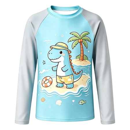 Gaexia Boys Tshirts Kids Lightweight Hooded Rash Guard With Tie Dye Print For s And Big Kids &ndash; Long Sleeve Water Sun Top For Boys Boys Tops Tees & Shirts