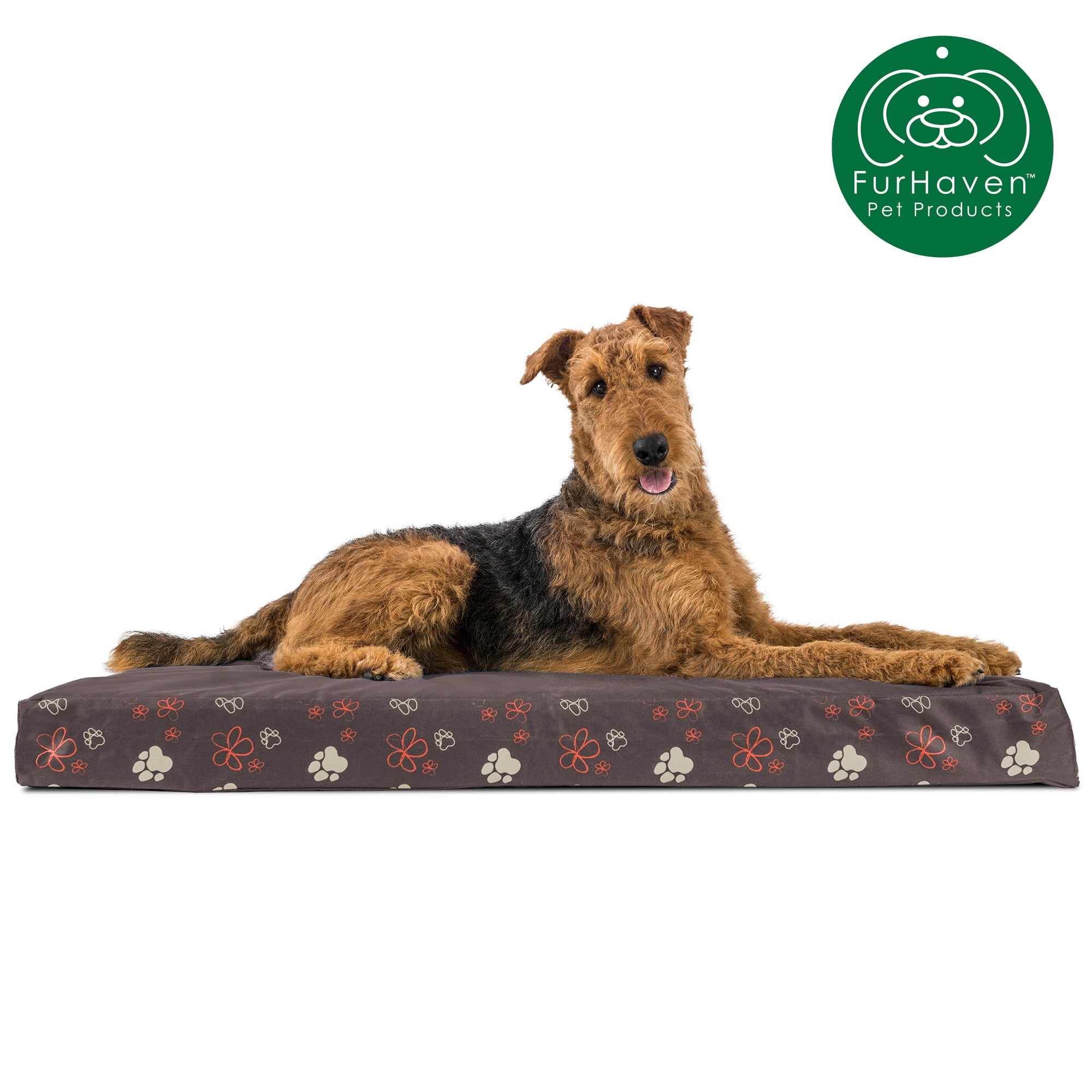 FurHaven Pet Dog Bed | Deluxe Orthopedic Polycanvas Indoor/Outdoor