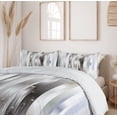 thumbnail image 6 of Ambesonne Stripes Duvet Cover Sets, Color Bands, 2-Queen, Grey Black Pale Blue, 6 of 7