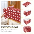 thumbnail image 4 of Valentine Red Checkerboard with White Hearts Foldable Storage Bins with Lids Handles Collapsible Storage Containers Tote Boxes 16.5 x 12.6 x 11.8 inches, 4 of 7